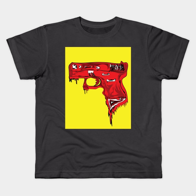 Dripping Glock Kids T-Shirt by Tiger Verse